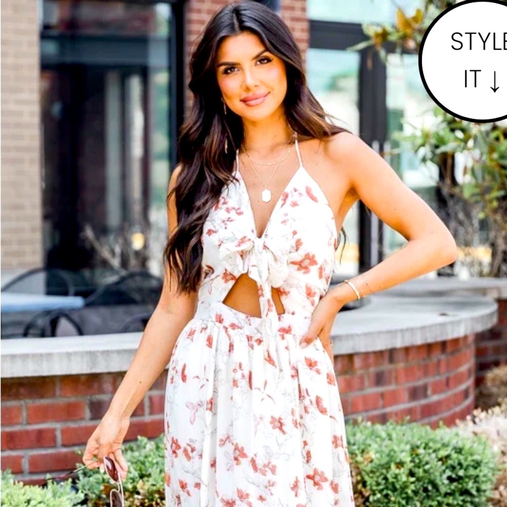 NWOT PINK Lily Maxi dress